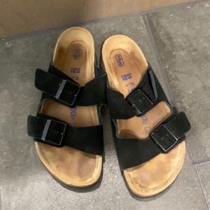 Birkenstock Airzona Black Suede Sandal w/ soft bed